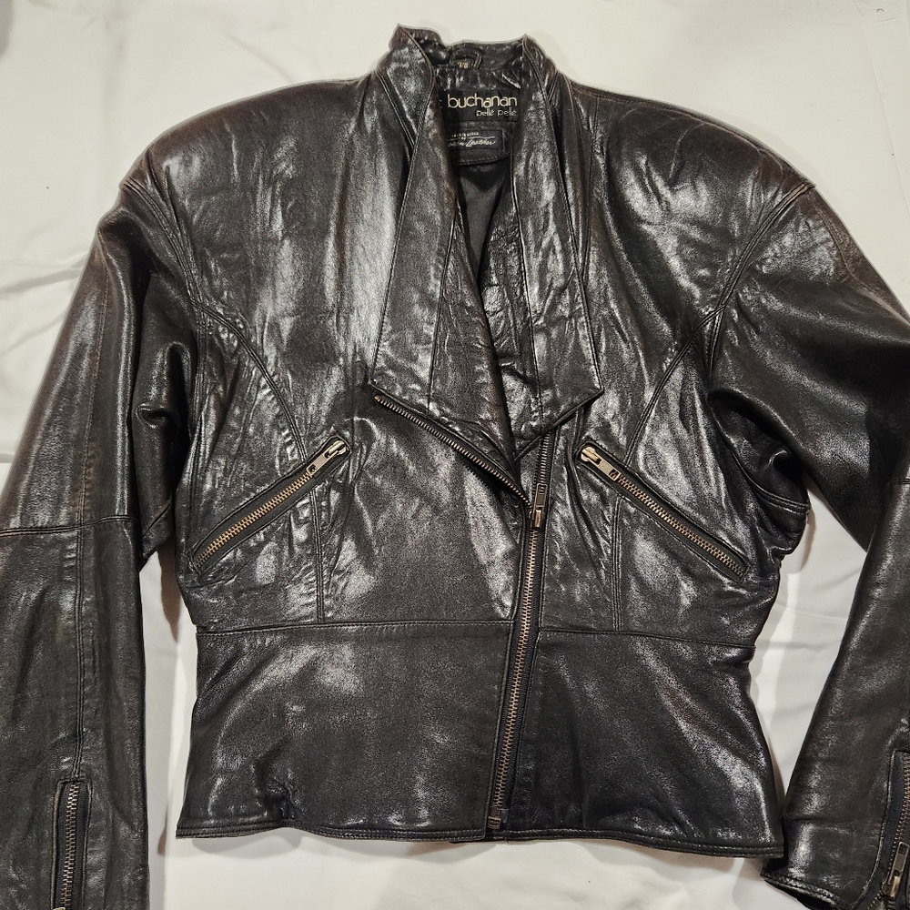 Marc Buchanan Pelle Pelle Vintage black leather jacket 1980s